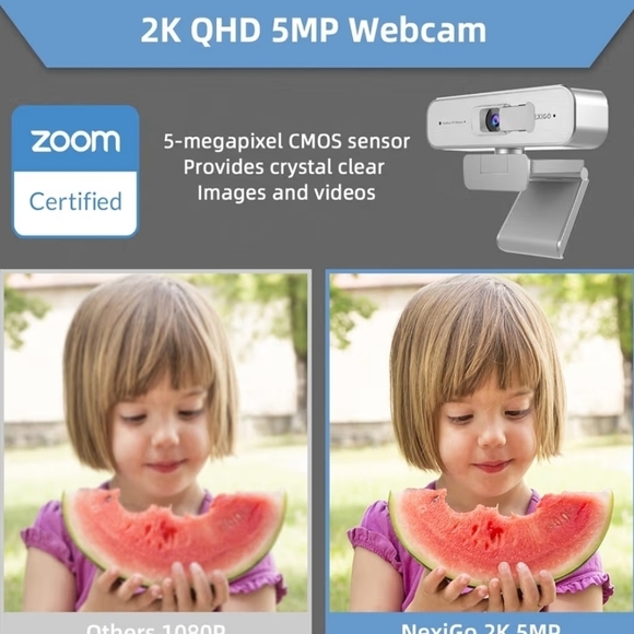 2K QHD Webcam with Remote - Silver - Picture 6 of 6